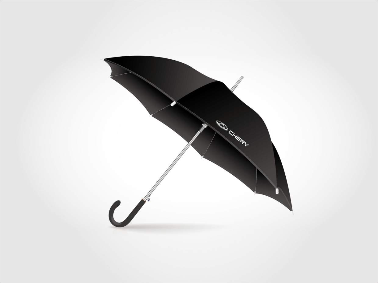 奇瑞汽車品牌形象升級vi設計之禮品傘設計 奇瑞汽車品牌形象升級vi設計之禮品傘設計