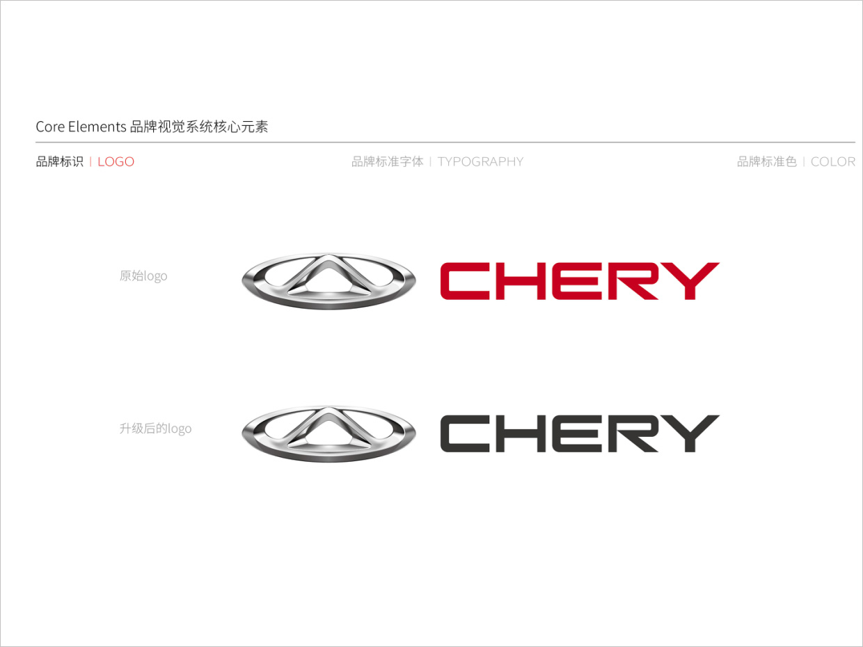 奇瑞汽車品牌形象升級vi設計之logo設計 奇瑞汽車品牌形象升級vi設計之logo設計