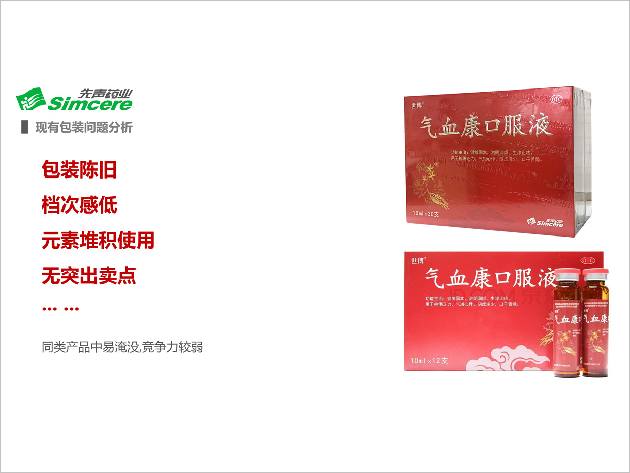 先聲藥業氣血康口服液包裝設計之現有包裝問題分析